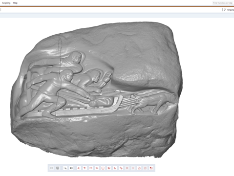 3D scanning of the memorial stone of Mylius Erichsen